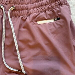 Vuori Pink Athletic Shorts with Elastic Waistband